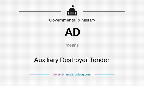 What does AD mean? It stands for Auxiliary Destroyer Tender