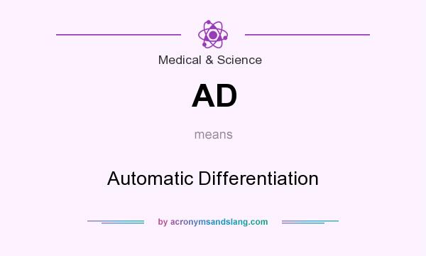 What does AD mean? It stands for Automatic Differentiation
