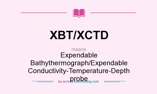 What does XBT/XCTD mean? It stands for Expendable Bathythermograph/Expendable Conductivity-Temperature-Depth probe