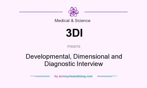 What does 3DI mean? It stands for Developmental, Dimensional and Diagnostic Interview