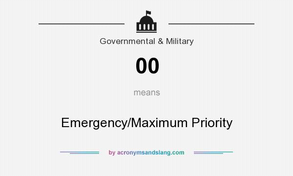 What does 00 mean? It stands for Emergency/Maximum Priority