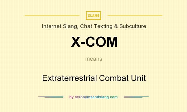 What does X-COM mean? It stands for Extraterrestrial Combat Unit