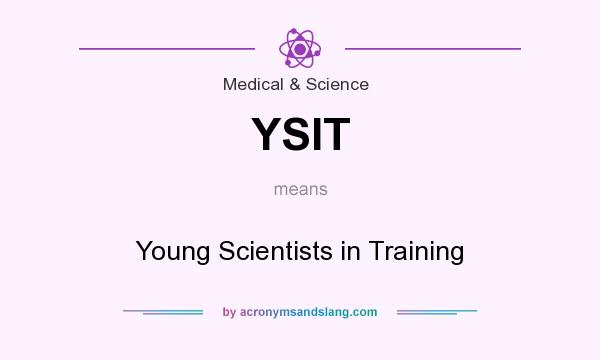 What does YSIT mean? It stands for Young Scientists in Training