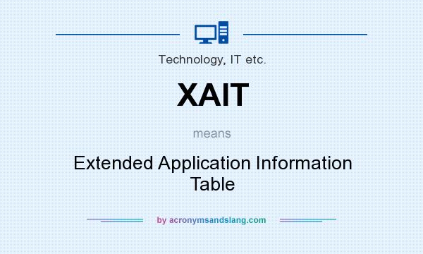 What does XAIT mean? It stands for Extended Application Information Table