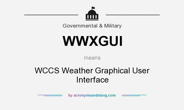 What does WWXGUI mean? It stands for WCCS Weather Graphical User Interface