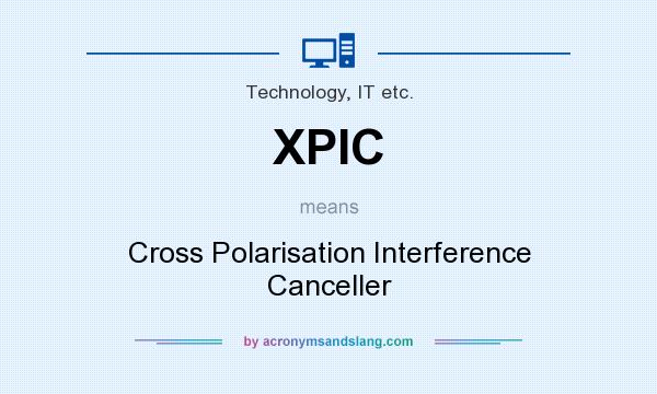 What does XPIC mean? It stands for Cross Polarisation Interference Canceller