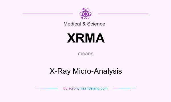 What does XRMA mean? It stands for X-Ray Micro-Analysis