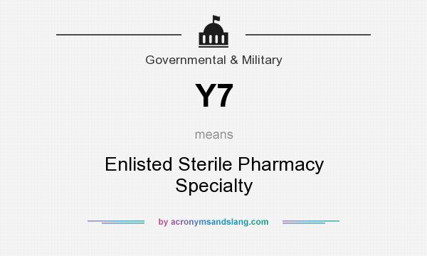 What does Y7 mean? It stands for Enlisted Sterile Pharmacy Specialty