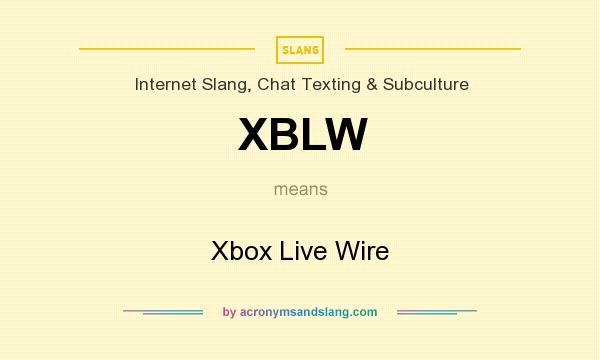 What does XBLW mean? It stands for Xbox Live Wire