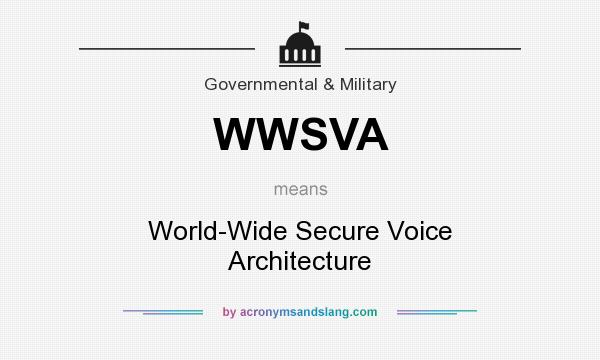 What does WWSVA mean? It stands for World-Wide Secure Voice Architecture
