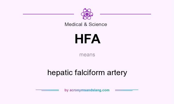 What does HFA mean? It stands for hepatic falciform artery