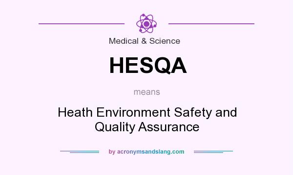 What does HESQA mean? It stands for Heath Environment Safety and Quality Assurance