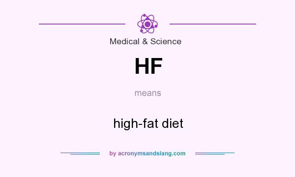 What does HF mean? It stands for high-fat diet