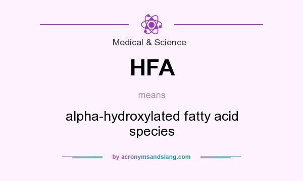 What does HFA mean? It stands for alpha-hydroxylated fatty acid species