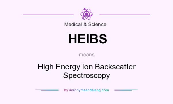 What does HEIBS mean? It stands for High Energy Ion Backscatter Spectroscopy