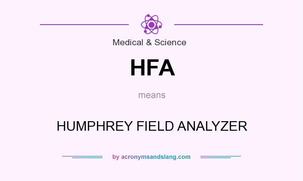 What does HFA mean? It stands for HUMPHREY FIELD ANALYZER