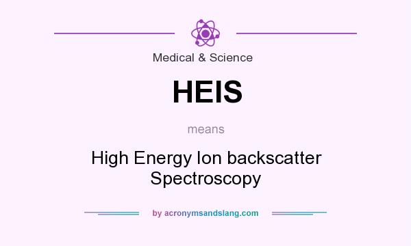 What does HEIS mean? It stands for High Energy Ion backscatter Spectroscopy