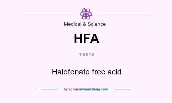What does HFA mean? It stands for Halofenate free acid