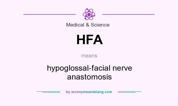 What does HFA mean? It stands for hypoglossal-facial nerve anastomosis