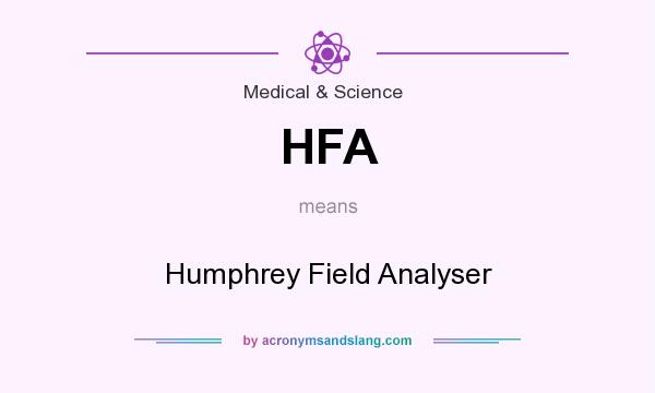 What does HFA mean? It stands for Humphrey Field Analyser