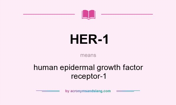 What does HER-1 mean? It stands for human epidermal growth factor receptor-1