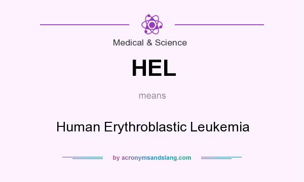 What does HEL mean? It stands for Human Erythroblastic Leukemia