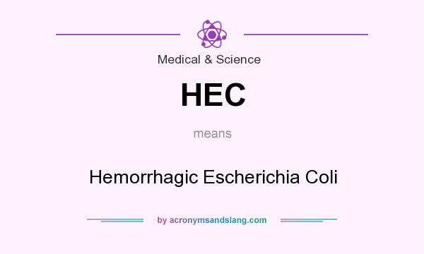 What does HEC mean? It stands for Hemorrhagic Escherichia Coli