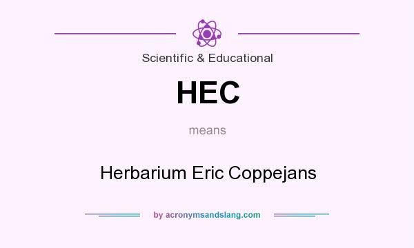 What does HEC mean? It stands for Herbarium Eric Coppejans