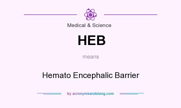What does HEB mean? It stands for Hemato Encephalic Barrier