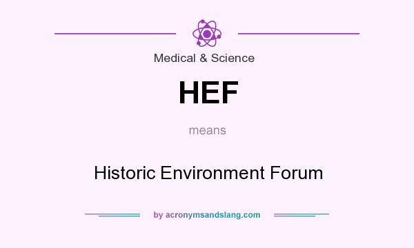 What does HEF mean? It stands for Historic Environment Forum