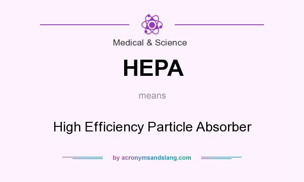 What does HEPA mean? It stands for High Efficiency Particle Absorber