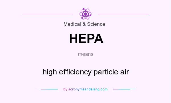 What does HEPA mean? It stands for high efficiency particle air