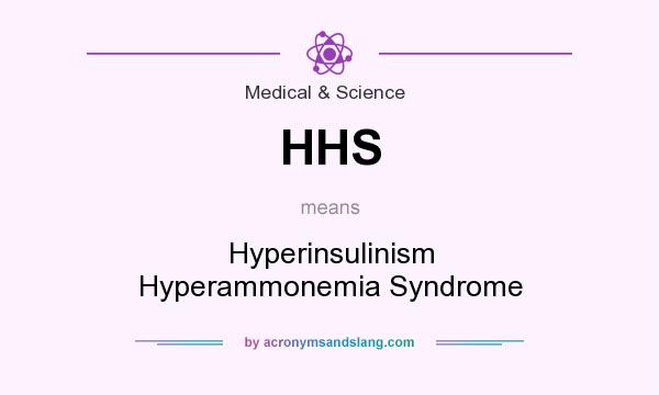 What does HHS mean? It stands for Hyperinsulinism Hyperammonemia Syndrome