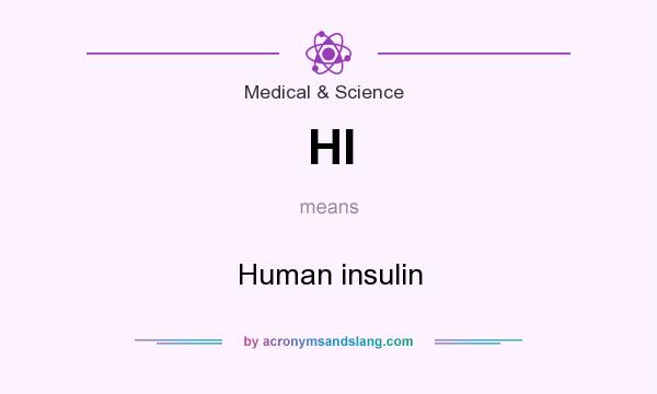 What does HI mean? It stands for Human insulin