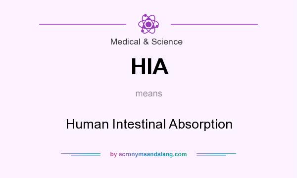 What does HIA mean? It stands for Human Intestinal Absorption