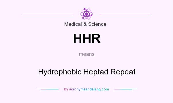 What does HHR mean? It stands for Hydrophobic Heptad Repeat