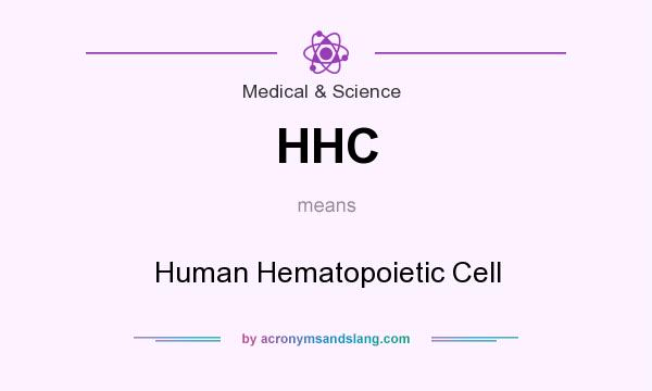 What does HHC mean? It stands for Human Hematopoietic Cell