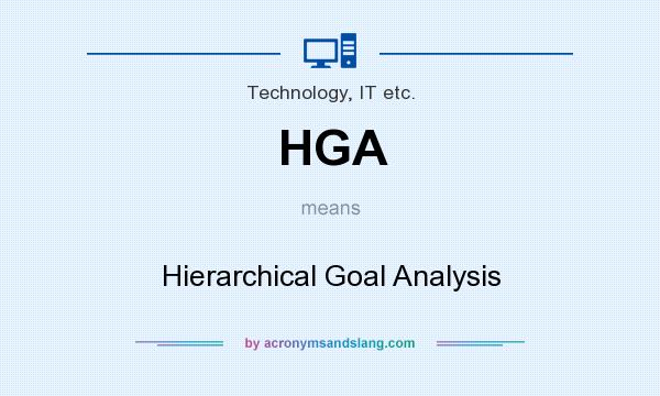 What does HGA mean? It stands for Hierarchical Goal Analysis