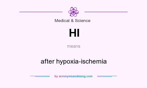What does HI mean? It stands for after hypoxia-ischemia