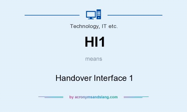 What does HI1 mean? It stands for Handover Interface 1