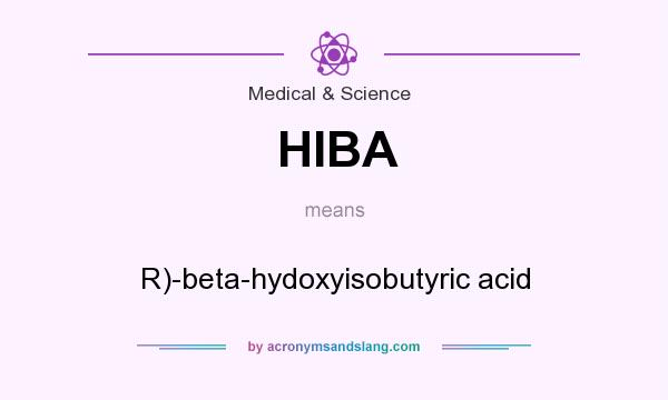 What does HIBA mean? It stands for R)-beta-hydoxyisobutyric acid