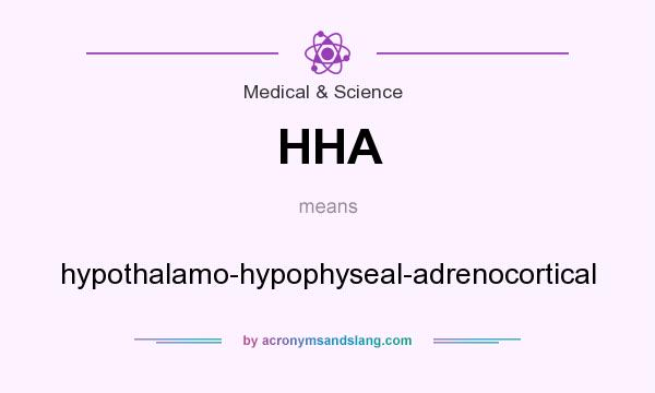 What does HHA mean? It stands for hypothalamo-hypophyseal-adrenocortical