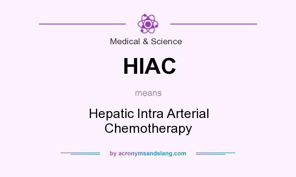 What does HIAC mean? It stands for Hepatic Intra Arterial Chemotherapy