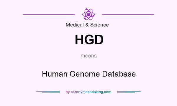 What does HGD mean? It stands for Human Genome Database