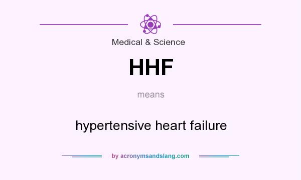 What does HHF mean? It stands for hypertensive heart failure