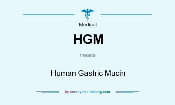 What does HGM mean? It stands for Human Gastric Mucin