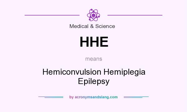 What does HHE mean? It stands for Hemiconvulsion Hemiplegia Epilepsy