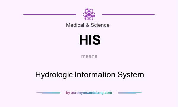 What does HIS mean? It stands for Hydrologic Information System