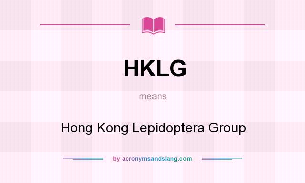 What does HKLG mean? It stands for Hong Kong Lepidoptera Group