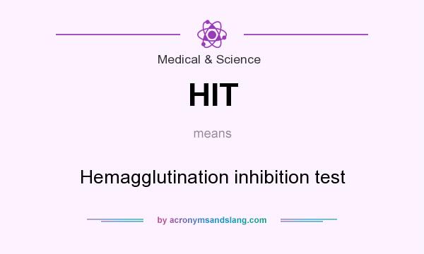 What does HIT mean? It stands for Hemagglutination inhibition test